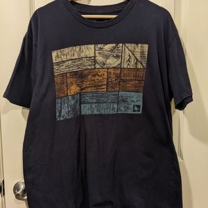 Hippy Tree Tee Shirt (XL) Wood Block Print